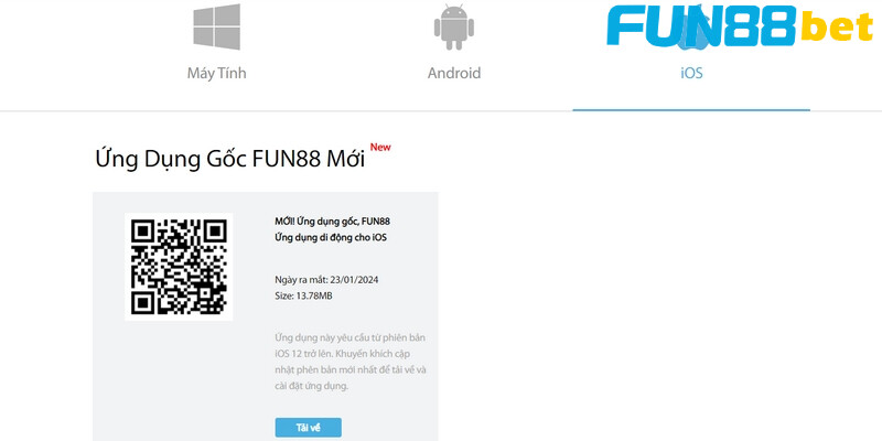 Tải app Fun88 về điện thoại iOS chơi game cực vui nhộn